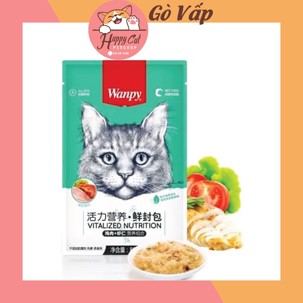 Pate Wanpy Pate cho mèo gói 80G - HAPPYCAT