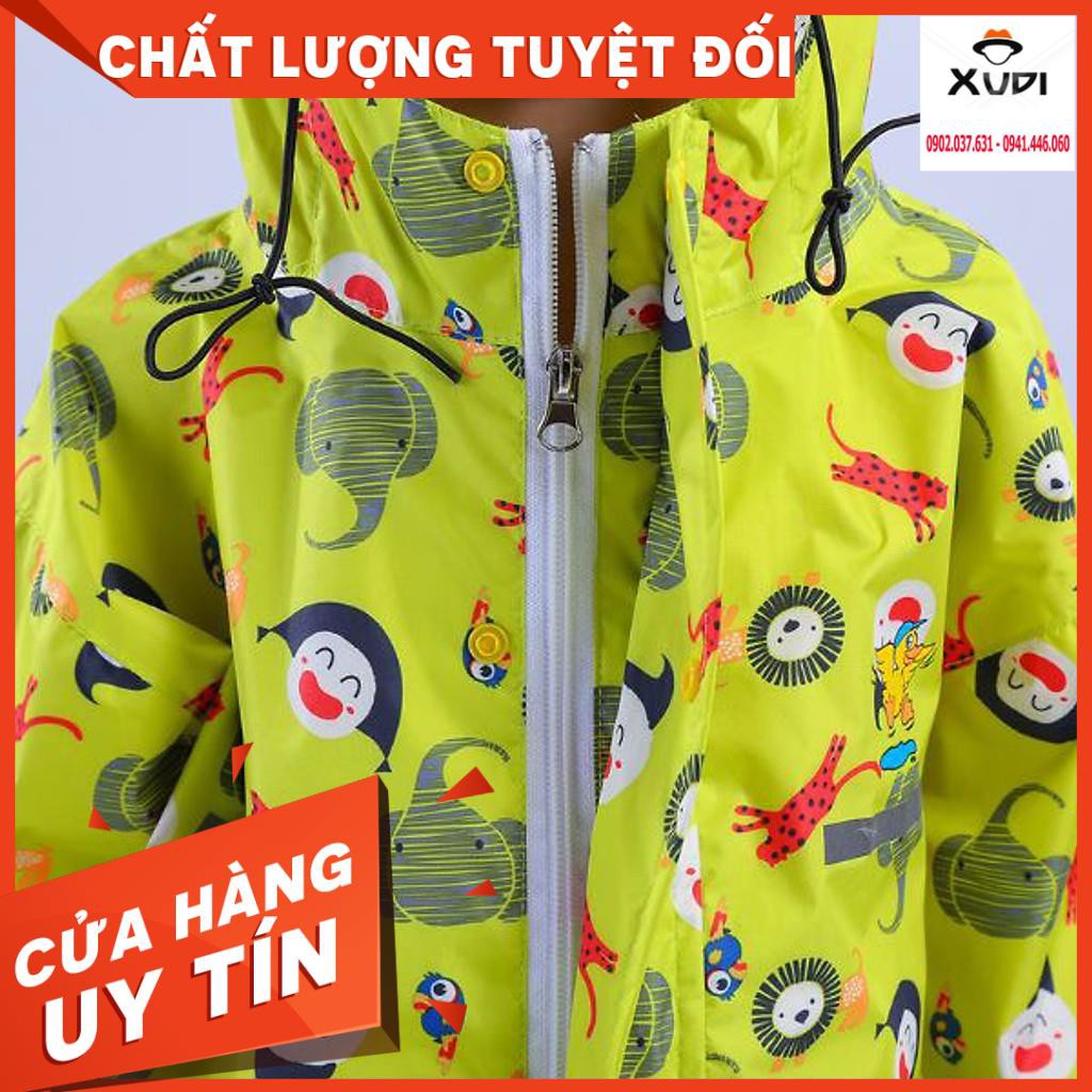 Bộ Quần Áo Mưa Vải Dù Số Cho Bé Chống Thấm