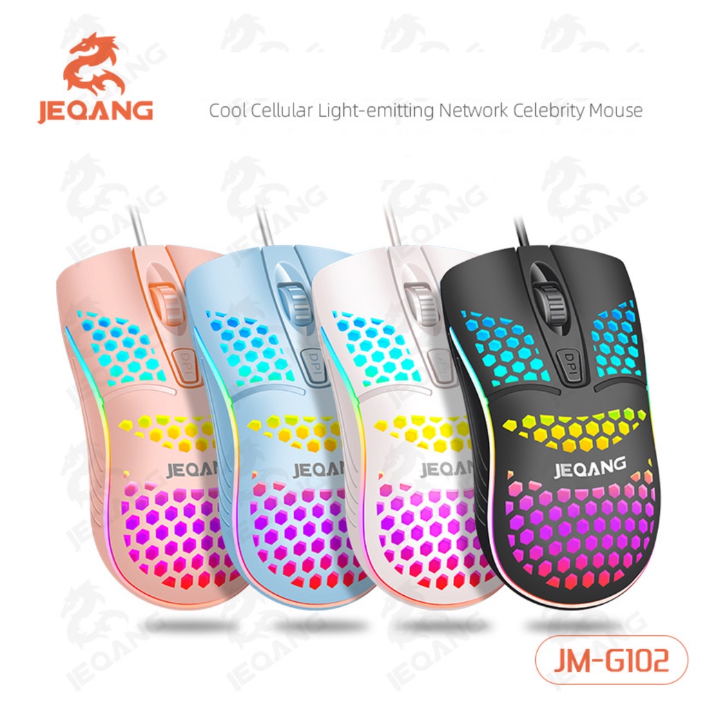 CHUỘT GAMING TỔ ONG JEQUANG JM-G102 MÀU SẮC