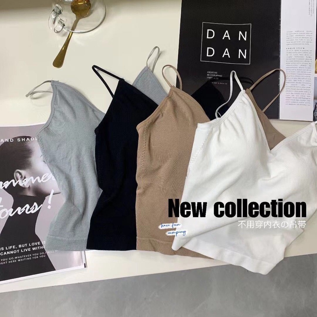 DUNEA Áo Tank Top Hở Lưng Màu Trơn Gợi Cảm Cho Nữ