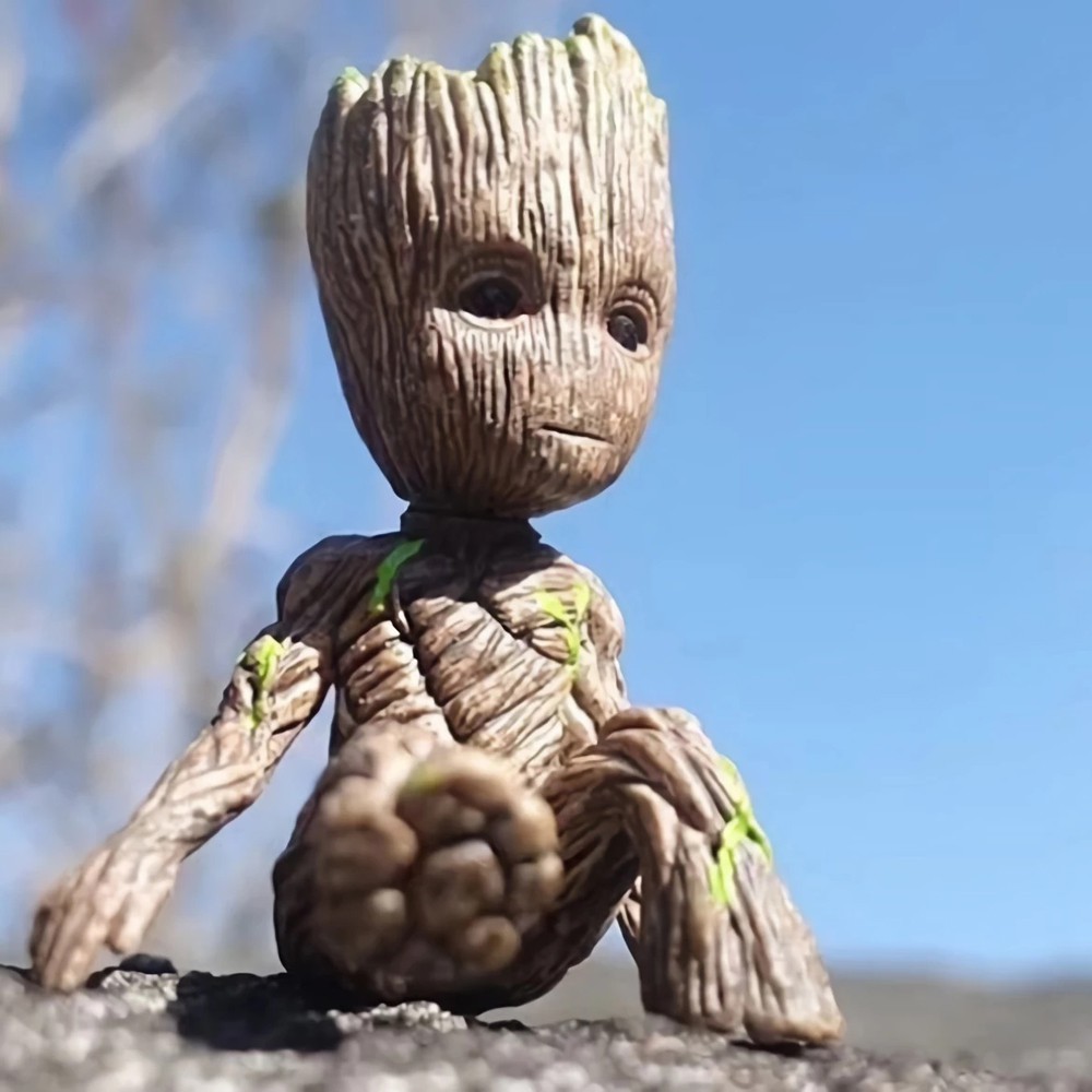 Mô Hình Nhân Vật Groot Dáng Ngồi 6cm Mini Đáng Yêu
