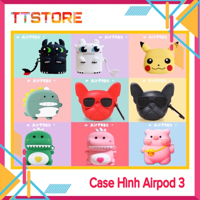 Case Air 3 Vỏ Ốp Bảo Vệ Tai Nghe Air 3 Nhiều Hình Dễ Thương Chống Trầy Xước Va Đập Cho Tai Nghe