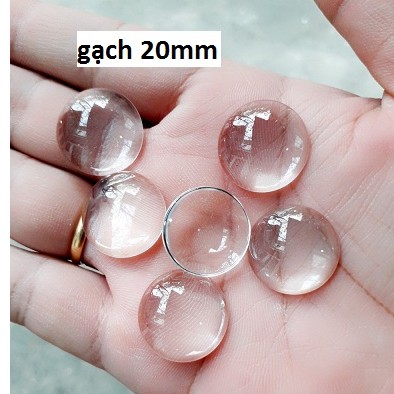 Sỉ 50 gạch thủy tinh [ size 20mm ] / Sỉ Phụ Kiện Handmade Tại TPHCM