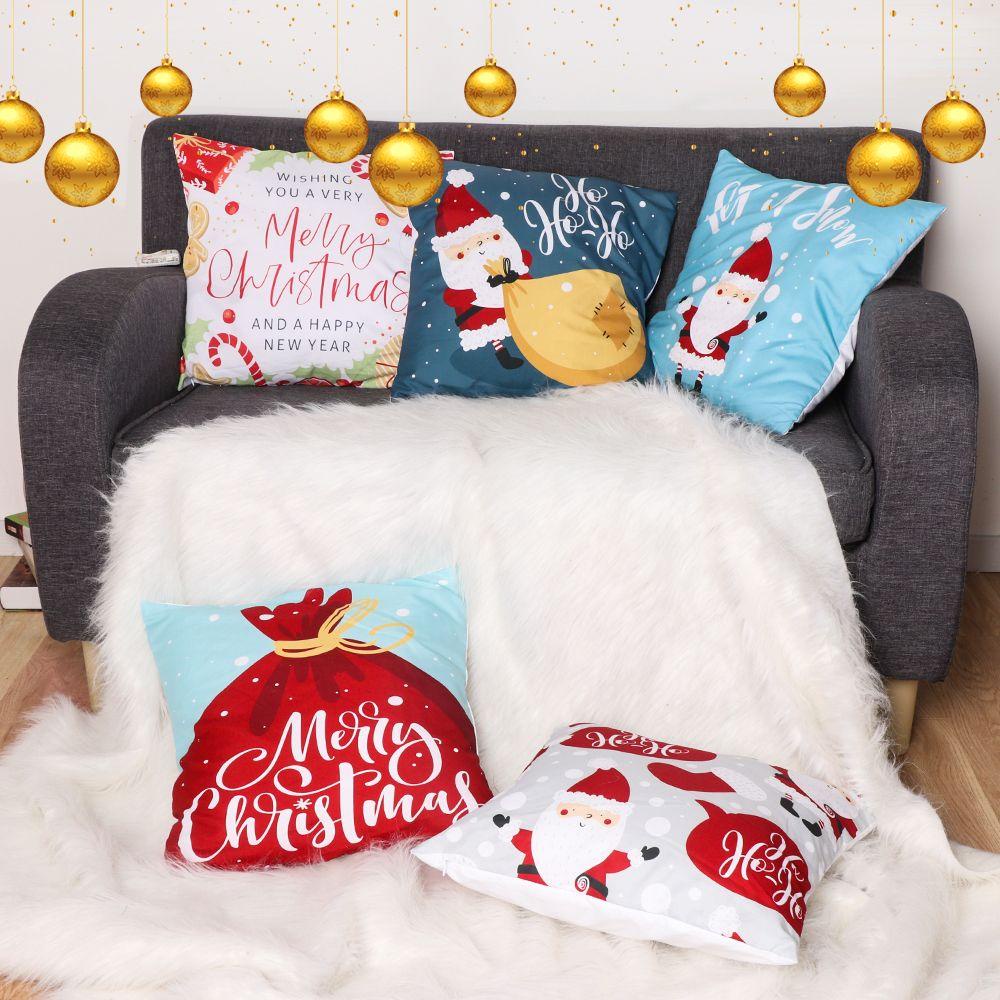 Vỏ Gối Vuông 45 * 45Cm Họa Tiết Giáng Sinh