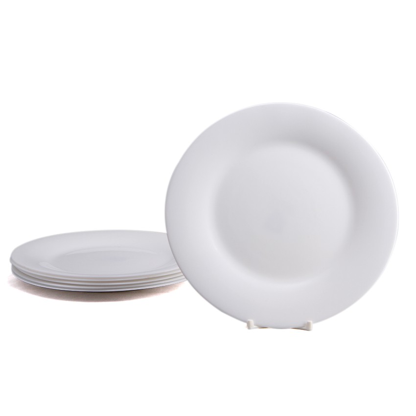 Bộ 6 đĩa 25.5cm thủy tinh ngọc Vitriares 900LFBP100/6 (Trắng ngọc)