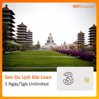 Sim 4G Du Lịch Đài Loan Three 5 ngày 5GB không giới hạn dung lượng