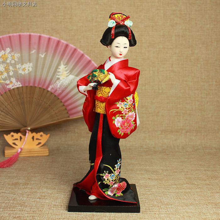 X Búp Bê Geisha Mặc Kimono Nhật Bản 26cm X