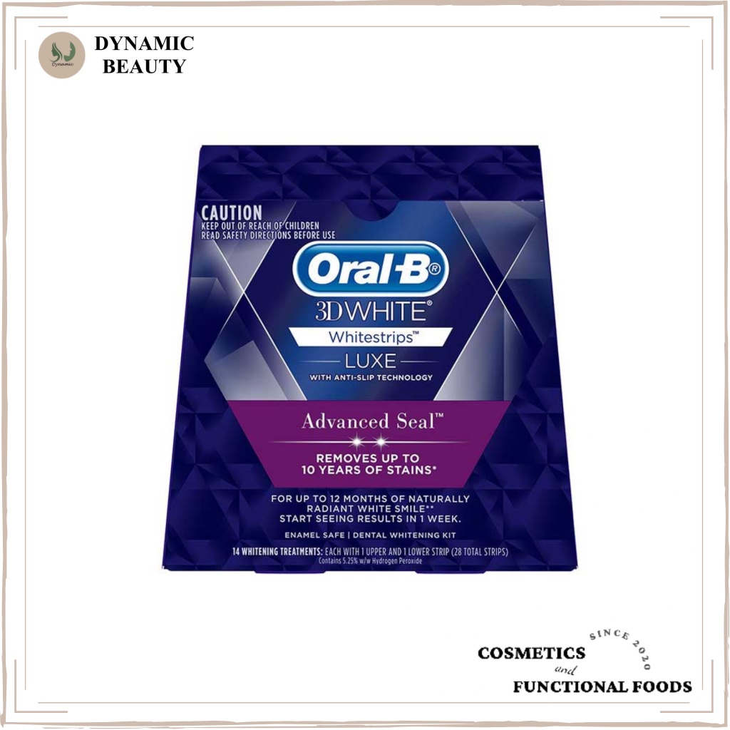 Miếng dán tẩy trắng răng Oral-b 3D white whitestrips luxe advanced seal 14 miếng của Úc