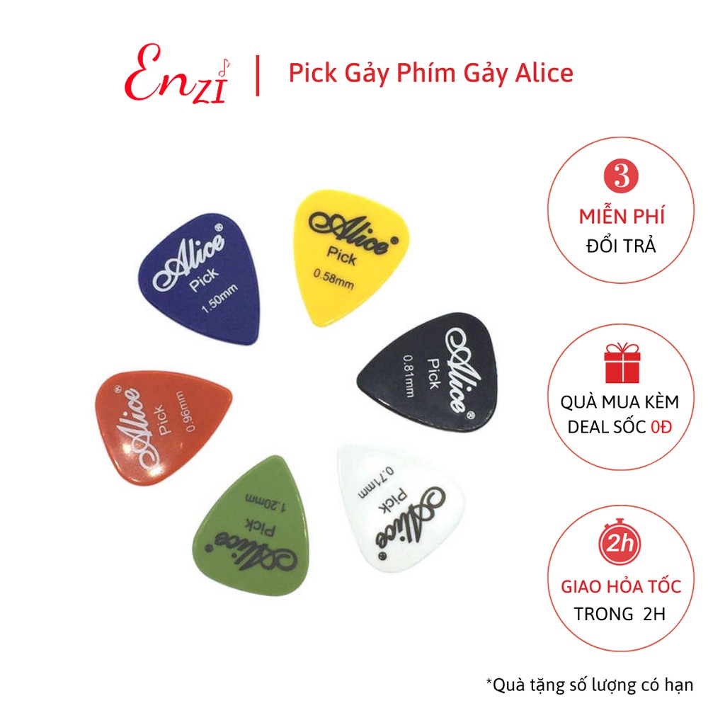 Phím gảy đàn pick gảy Alice 1,5mm chất lượng Enzi