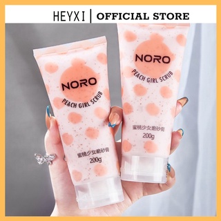 Kem tẩy da chết body đào Noro 200g dạng tuýp nội địa trung Peach Clear Body Scrub NTTBC3