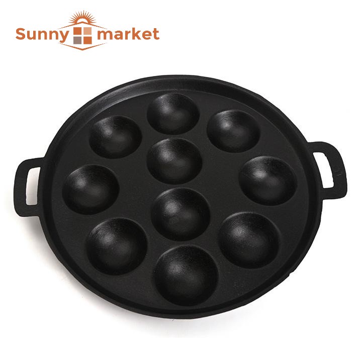 Khuôn làm bánh khọt 10 lỗ chống dính kèm nắp loại 1