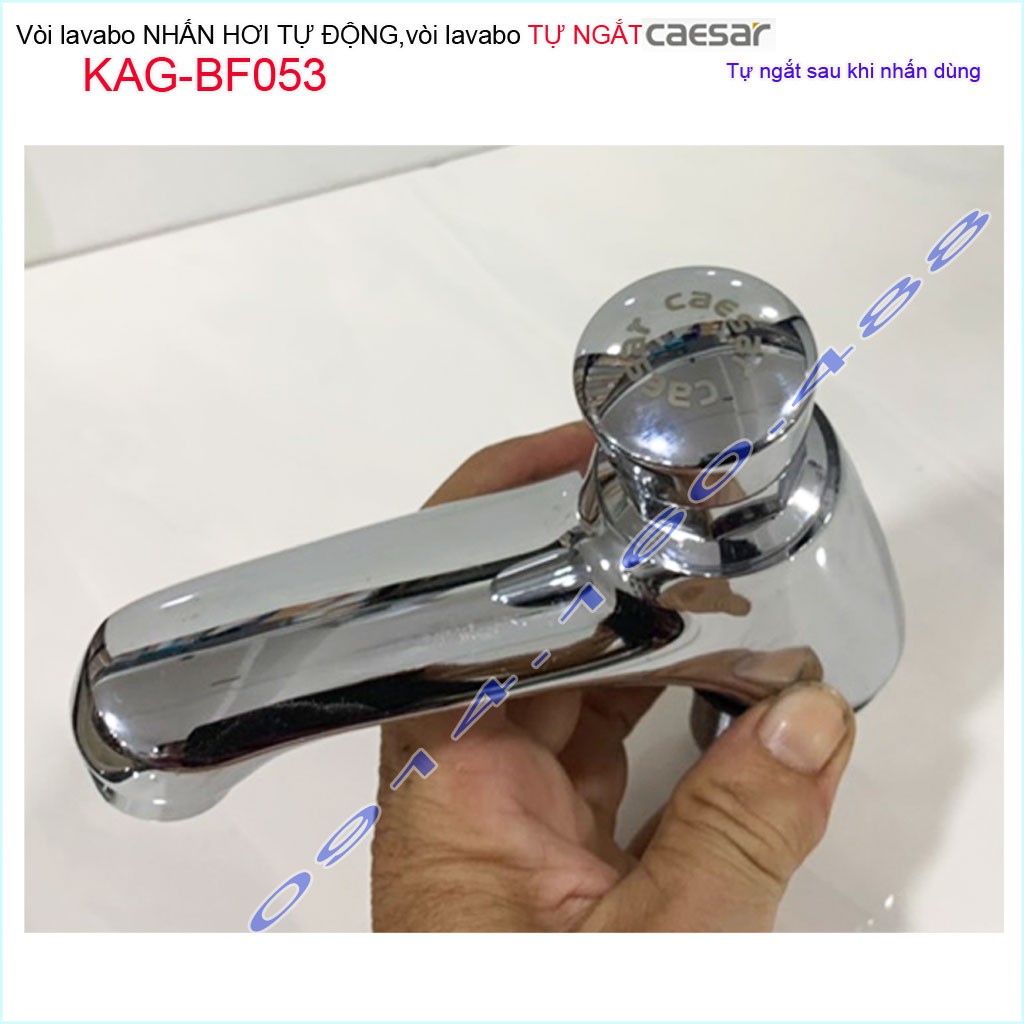 Vòi ấn tay tự đông Caesar KAG-BF053, vòi lavabo tự ngắt nước, vòi chậu bán tự động tiết kiệm nước tốt sử dụng tốt