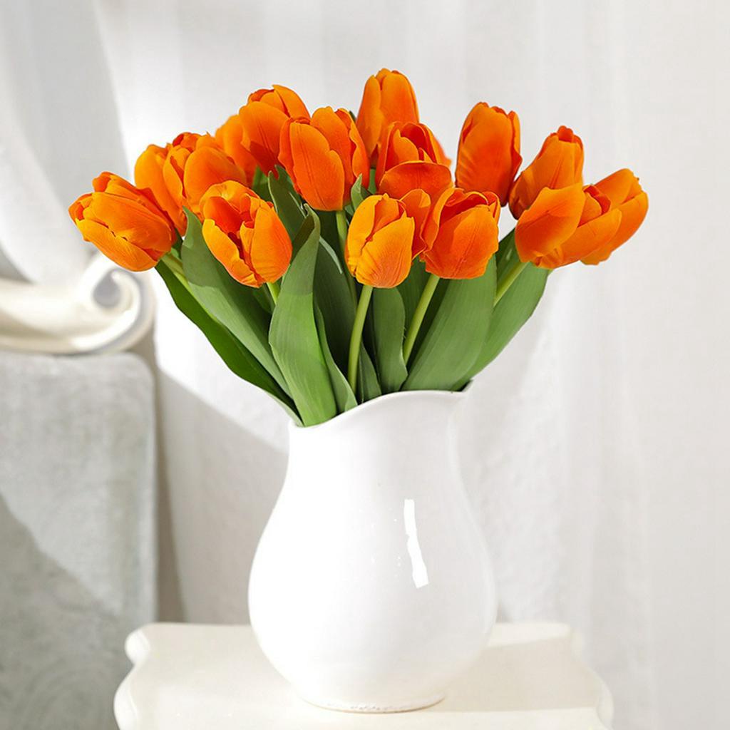 Set 5 cành hoa tulip nhân tạo nhiều màu trang trí nhà cửa