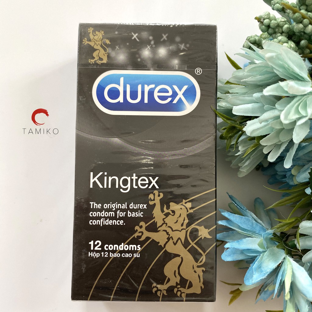 [Chính Hãng] Bao Cao Su DUREX KINGTEX - Siêu mỏng, Ôm Sát Cỡ 49mm  -Hộp 12 Cái- Xuất xứ Anh Quốc