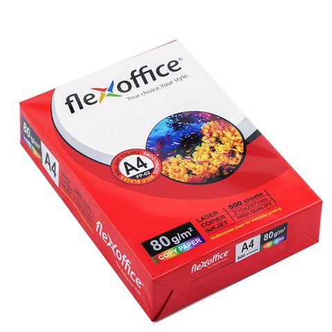 Giấy In A4 Thiên Long Flexoffice PP-02- 80gsm- 500 tờ/ream- Chất Lượng Cao