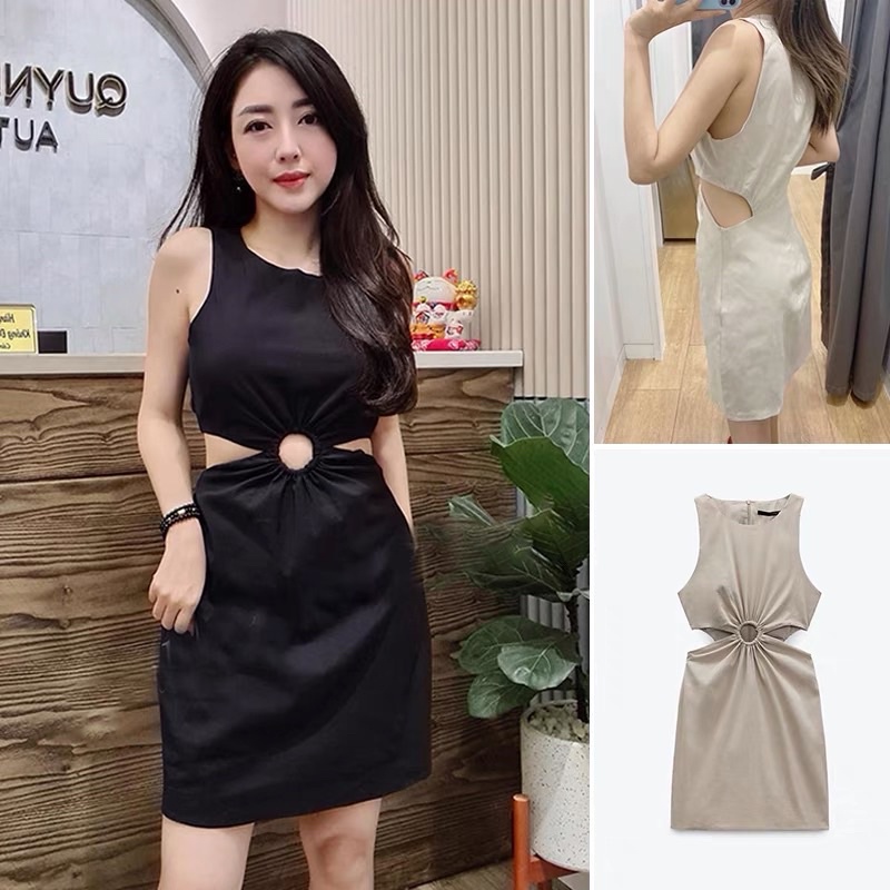 Đầm body cut eo hàng TQXKcó sẵn