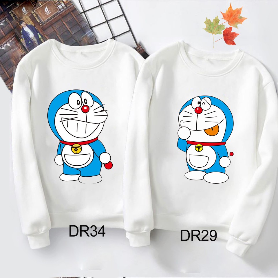 Áo nỉ đôi sweater nam nữ - ÁO CẶP DOREMON SIÊU CUTE HÀNG VNXK