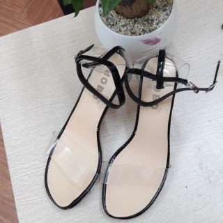 Giày sandal cao gót quai trong 5p ♡♡♡