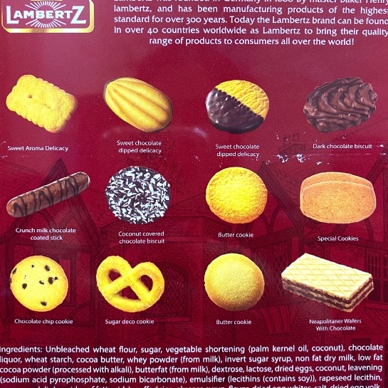 [LAMBERT LUXURY] Bánh Quy Lambertz Luxury Chocolate Với Thiết Kế Hộp Đỏ Sang Trọng - Đức