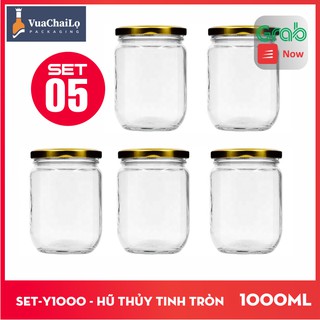 Hũ thủy tinh tròn 240 ml ( set 5 cái )