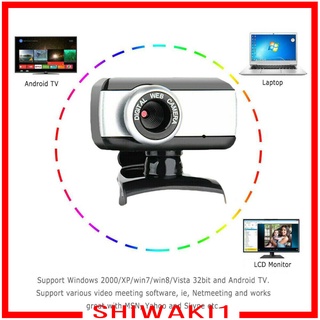 [Shiwaki1] Camera Web Xoay Mới Cho PC Laptop Để Bàn Notebook