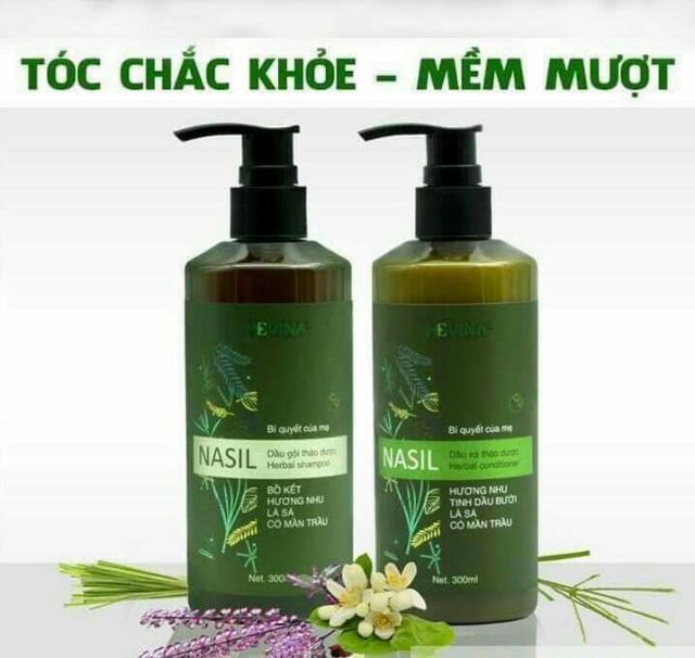 Dầu gội/xả nasil tinh chất bồ kết và cỏ mần trầu | BigBuy360 - bigbuy360.vn