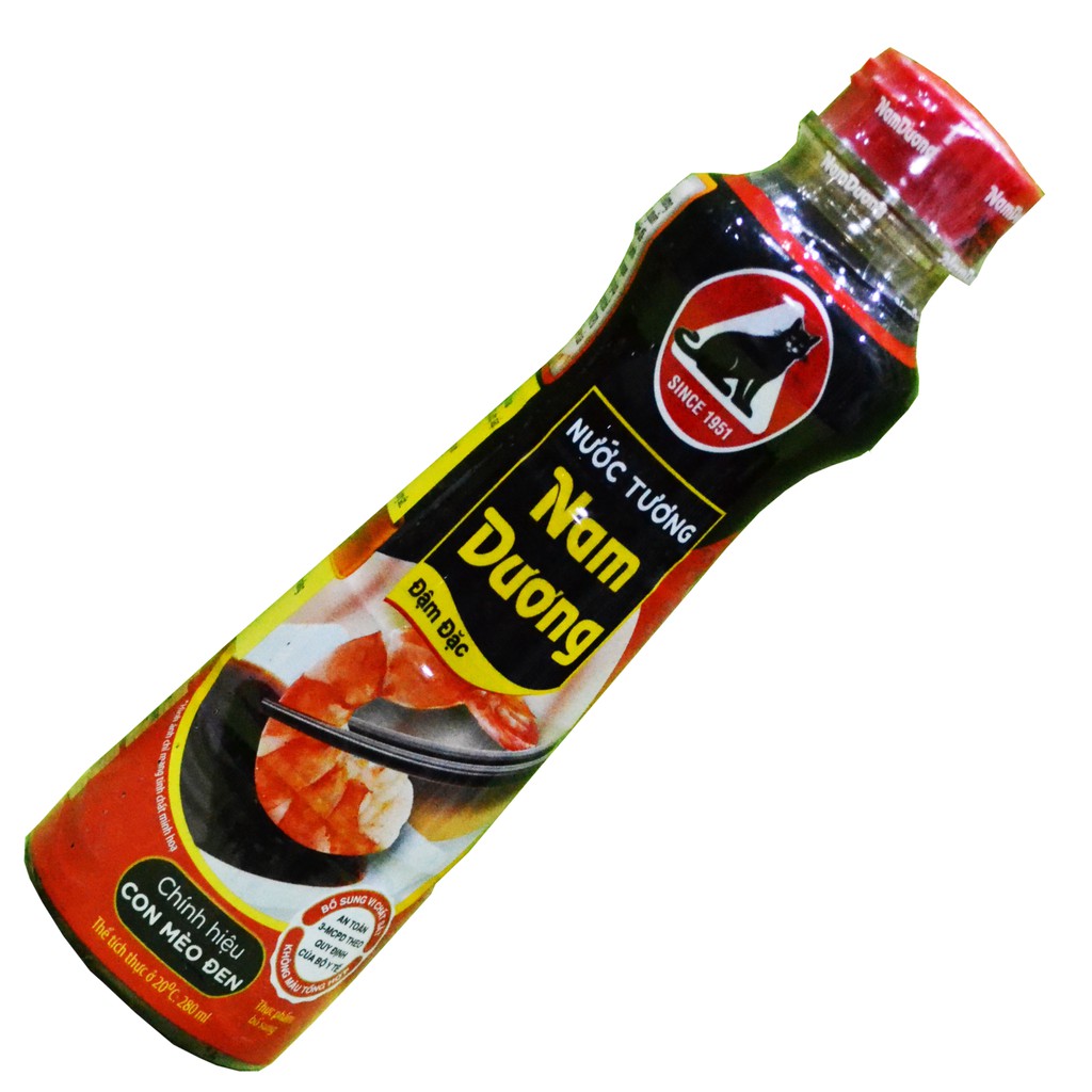 Nước Tương Nam Dương (Con Mèo Đen) Đậm Đặc 280ml Combo 6 chai