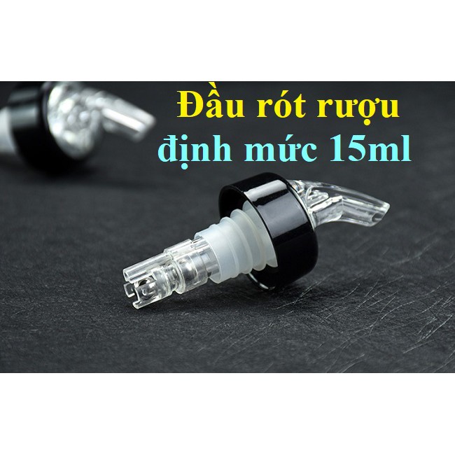 (15ml/lần rót) Đầu rót rượu định lượng (định mức) có bi lăn 15ml