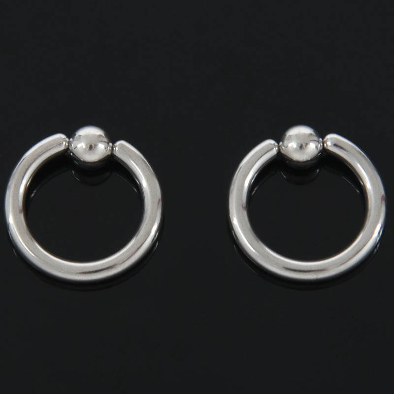 Cặp khuyên tai thép không gỉ 8g 3.2mm x16mm