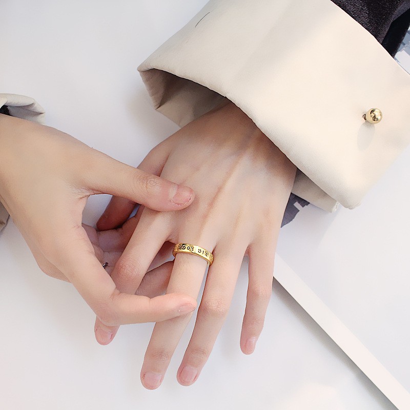 [ xả kho ] Nhẫn  nam nữ chất liệu bạc 925 N003T nhiều màu cao cấp