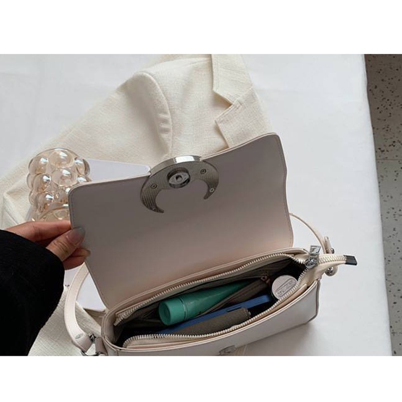 Ielgy Túi Đeo Chéo Chuỗi Xích Hình Lưỡi Liềm Đơn Giản Thời Trang Cho Nữ