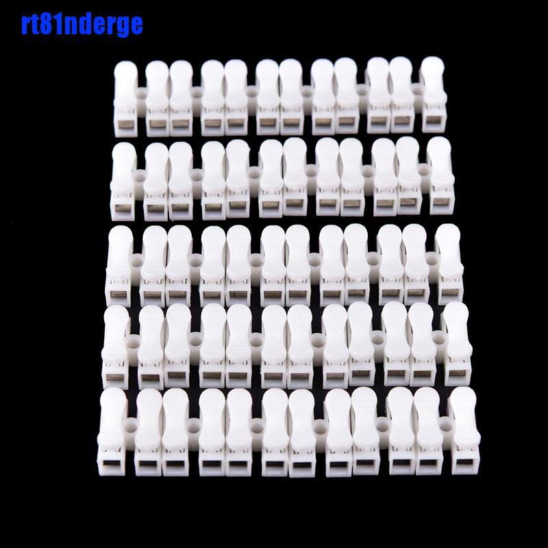 Set 30 Đầu Nối Tự Khóa Dây Cáp 2Pin Màu Trắng