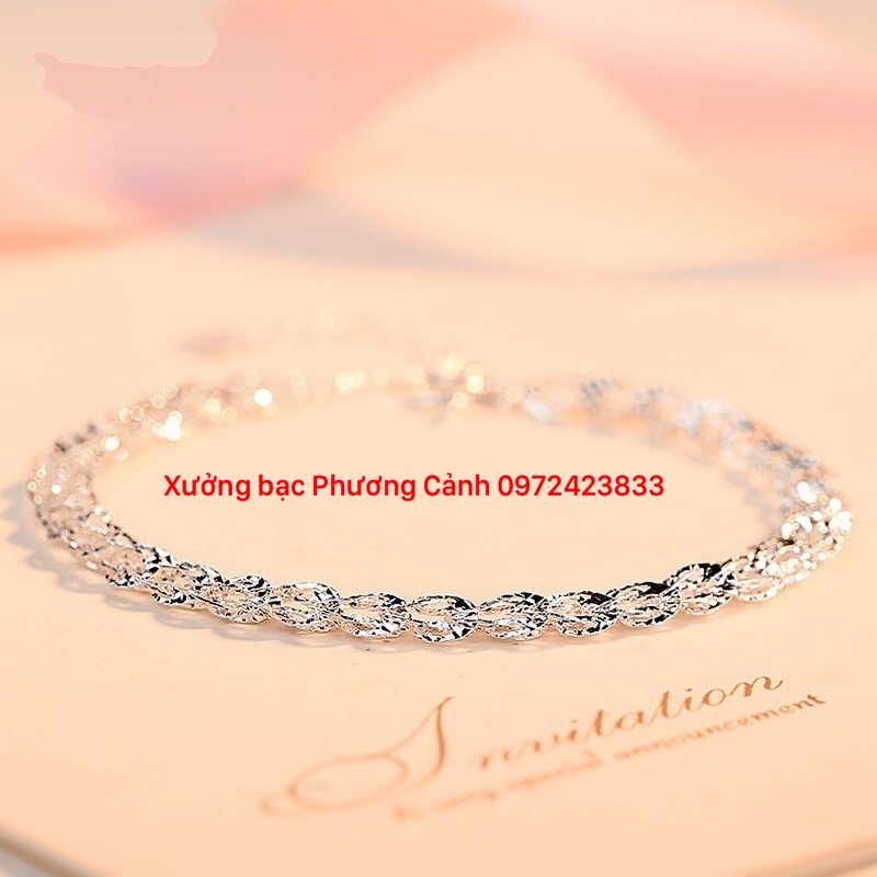 Lắc tay,lắc chân,dây bạc ta hình đuôi phụng cực đẹp cực sang XƯỞNG BẠC PHƯƠNG CẢNH