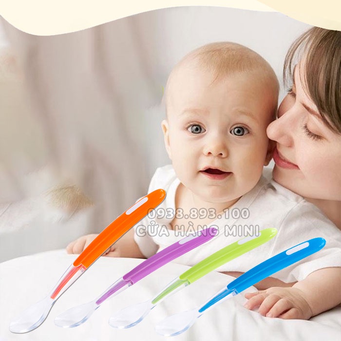 Muỗng Ăn Dặm Silicone Xierbao Cho Bé
