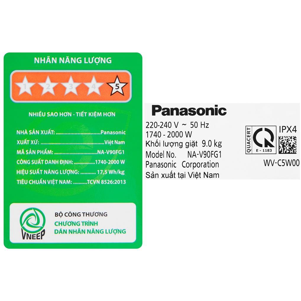 Máy giặt Panasonic cửa ngang 9 kg NA-V90FG1WVT