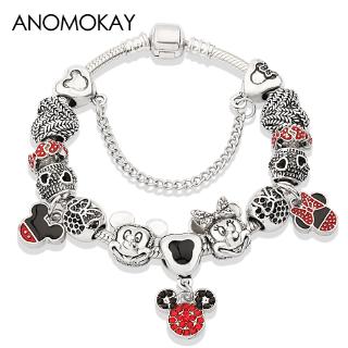 Vòng Tay Chuỗi Hạt Hình Chuột Mickey Xinh Xắn