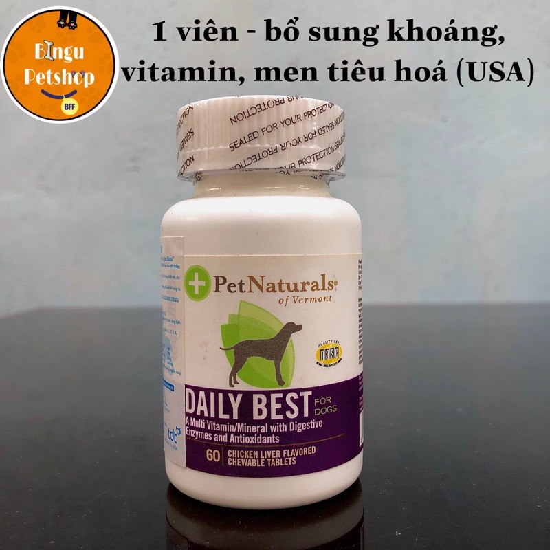 (1 viên) Daily Best, bổ sung vitamin, khoáng và men tiêu hoá cho các bé cún yêu