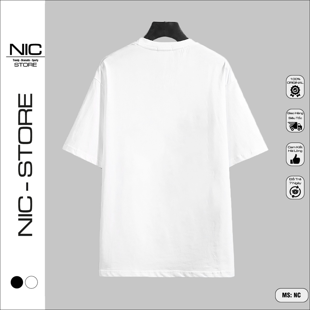 Áo phông tay lỡ  form dáng rộng Nasa phi hành gia chất cotton unisex phong cách streetwear.