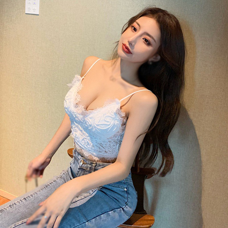 Áo bra ren 2 dây dáng ngắn màu trơn thời trang hè cho nữ