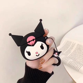 Dễ Thương Vỏ Bảo Vệ Hộp Sạc Tai Nghe airpods 1 2 pro bluetooth Không Dây Chất Liệu Silicon Mềm Họa Tiết kuromi Hoạt Hình