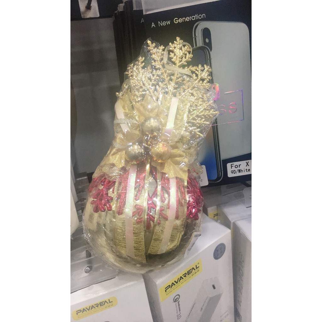 QUẢ CHÂU TRANG TRÍ MÀU VÀNG - CHÂU NOEL MÀU BẠC - TRÁI CHÂU 10CM MÀU HỒNG - CHÂU BÓNG TO