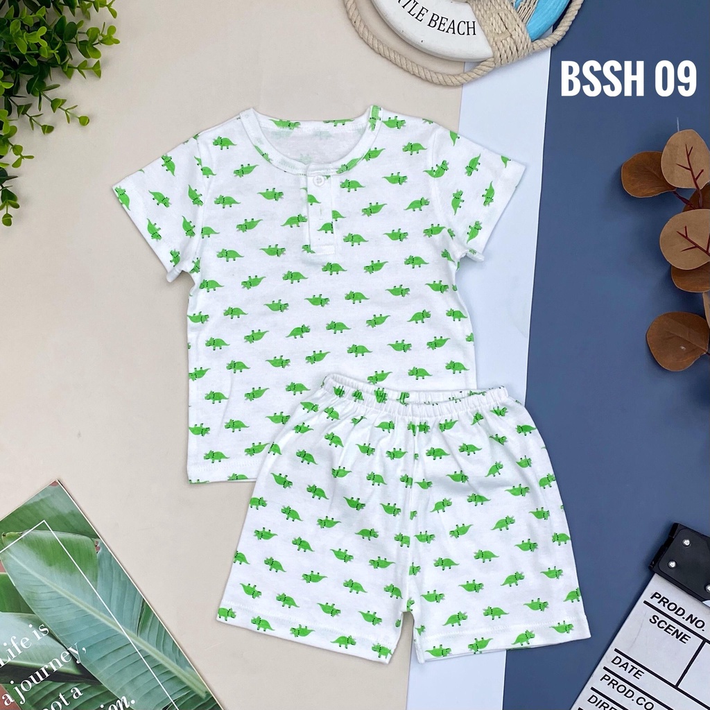 Bộ sơ sinh 2 cúc LITIBABY ngắn tay, size 6/36 tháng, chất cotton mềm mát