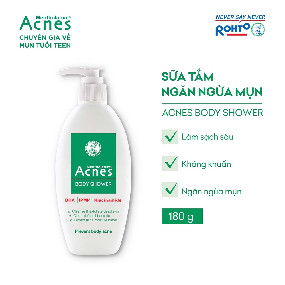 Sữa tắm ngăn ngừa mụn Acnes Body Shower 180g