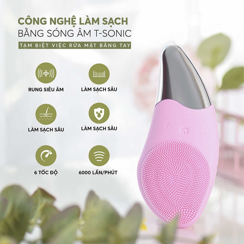 Máy Rửa Mặt Sonic Facial Brush - Sạch Sâu, Giảm Nhăn