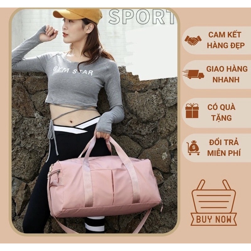 Túi đựng quần áo đồ du lịch đồ tập gym có ngăn để giày riêng và gắn được vali