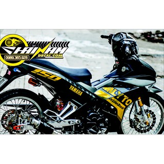 Tem trùm nhám vàng đen  cho Exciter 150