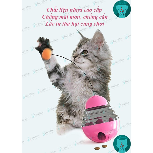 [SIÊU CHẤT]Đồ Chơi Thông Minh Cho Chó Mèo JFamille, Lật Đật Thả Hạt, Bóng Lắc Lư, Sẵn 4 Màu, Bền Đẹp, Chắc Chắn - JF18