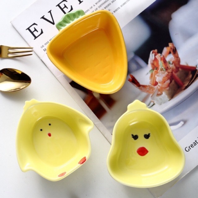 Bát sứ Hình con Gà mini 80ml ( ADKN )