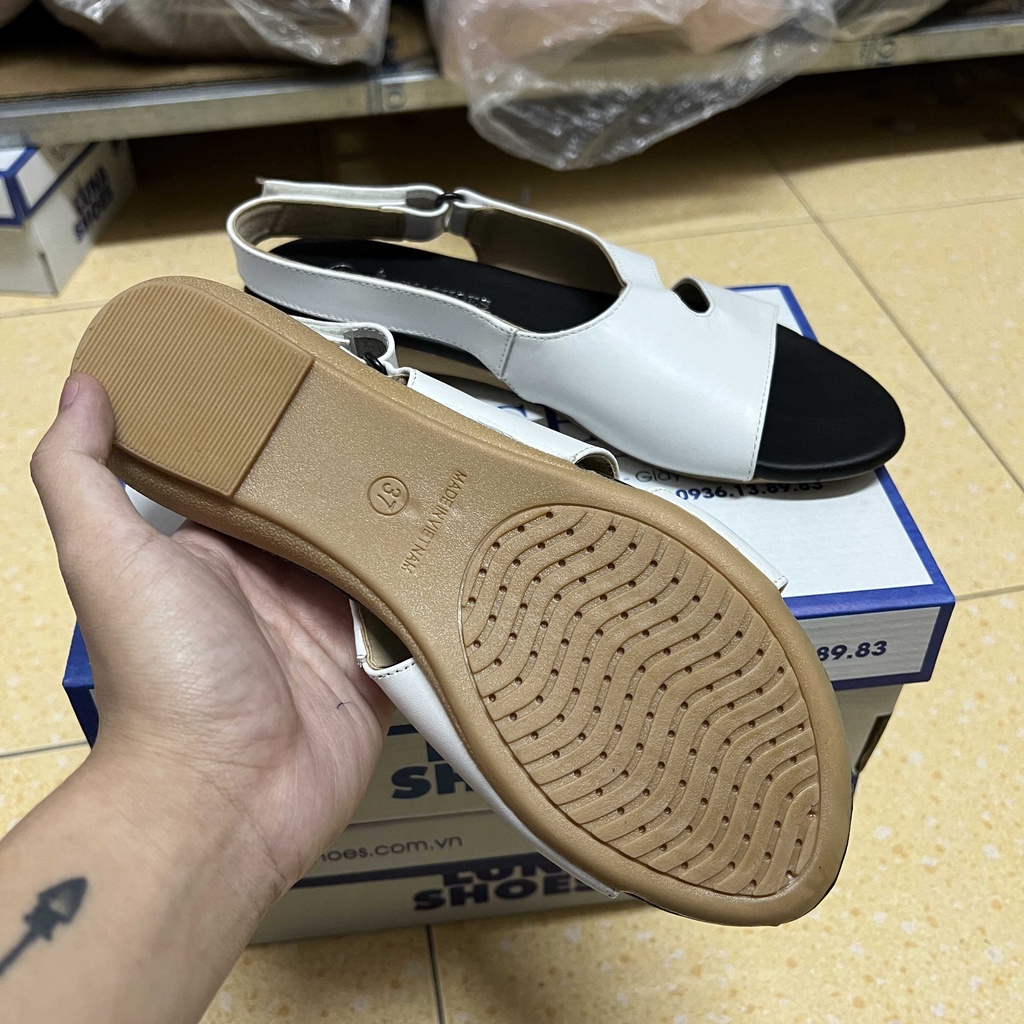 Sandal đi học đế bệt da bò mềm êm chân LUNASHOES 6605 bảo hành 2 năm dễ đi dễ phối đồ ảnh thật