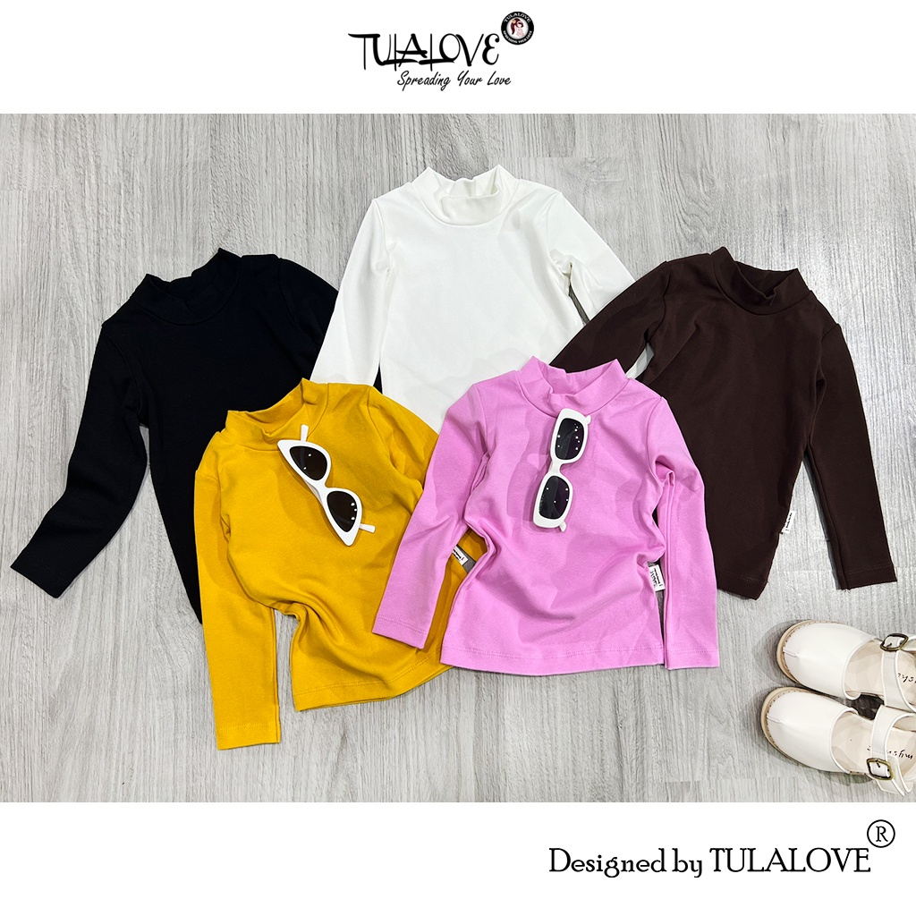 Áo Thu Đông Cho Bé Gái Vải Zip Cổ 3 Phân Lên Form Cực Yêu, Áo Bé Gái Tulalove